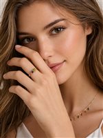 Anello Donna in Oro giallo Smeraldo Vidali Gioielli ANOR-89-34